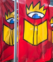 Fahnen auf der Leipziger Buchmesse