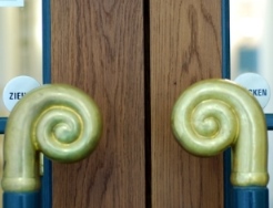 Detail Bibliotheksgebäude in Leipzig