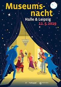 Plakat Museumsnacht Halle Leipzig 2019