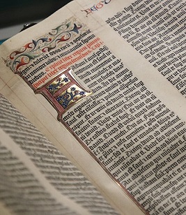 Seite aus der 42-zeiligen Gutenberg-Bibel